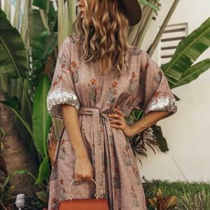 NWT Anthropologie Sachin & Babi Isolde Sequinned Maxi Dress Floral Print Size 4